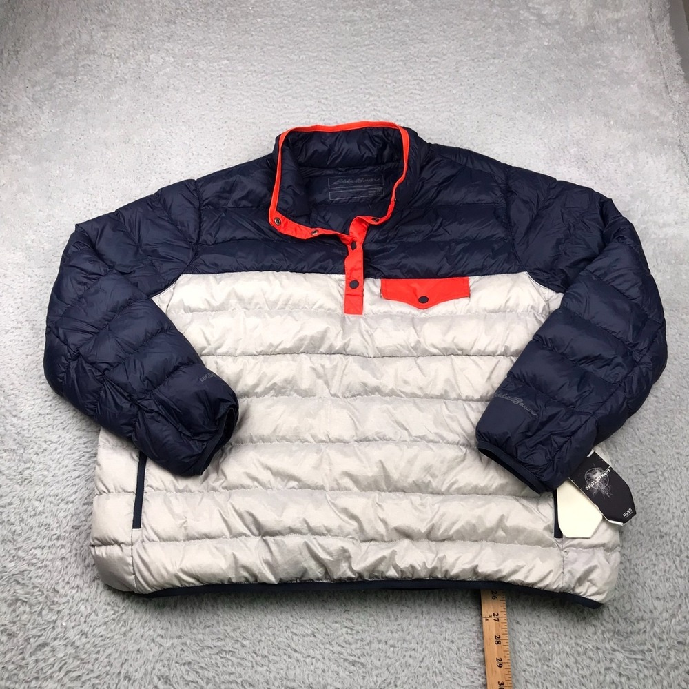 Eddie Bauer Stratuslite Jacket Womens 2XL 650 Down Fill 1/4 Snap Pullover NEW